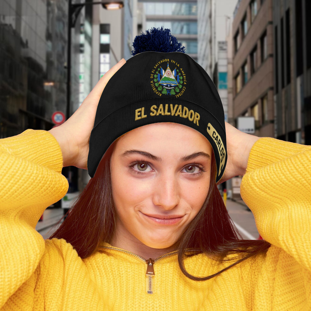 Proud El Salvador - Personalized Expats Beanie Hat