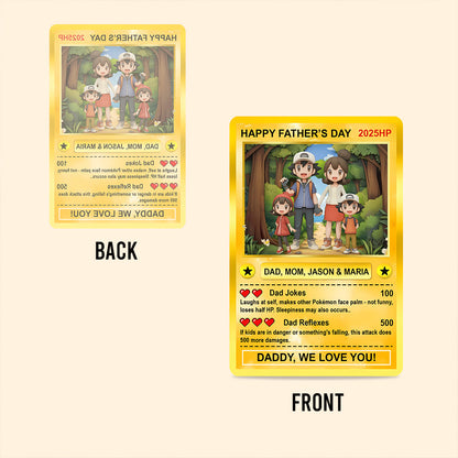 Father's Day Anime Card - Personalized Monster Trainer Custom Shaped Acrylic Plaque