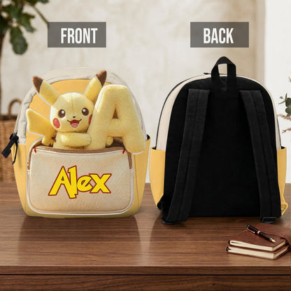 Always Have Your Back - Personalized Monster Trainer Changeable Leather Patch Backpack
