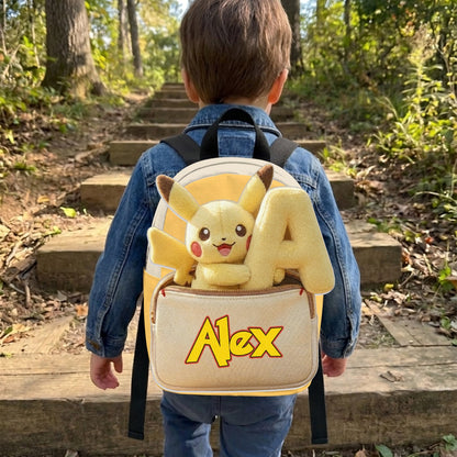Always Have Your Back - Personalized Monster Trainer Changeable Leather Patch Backpack