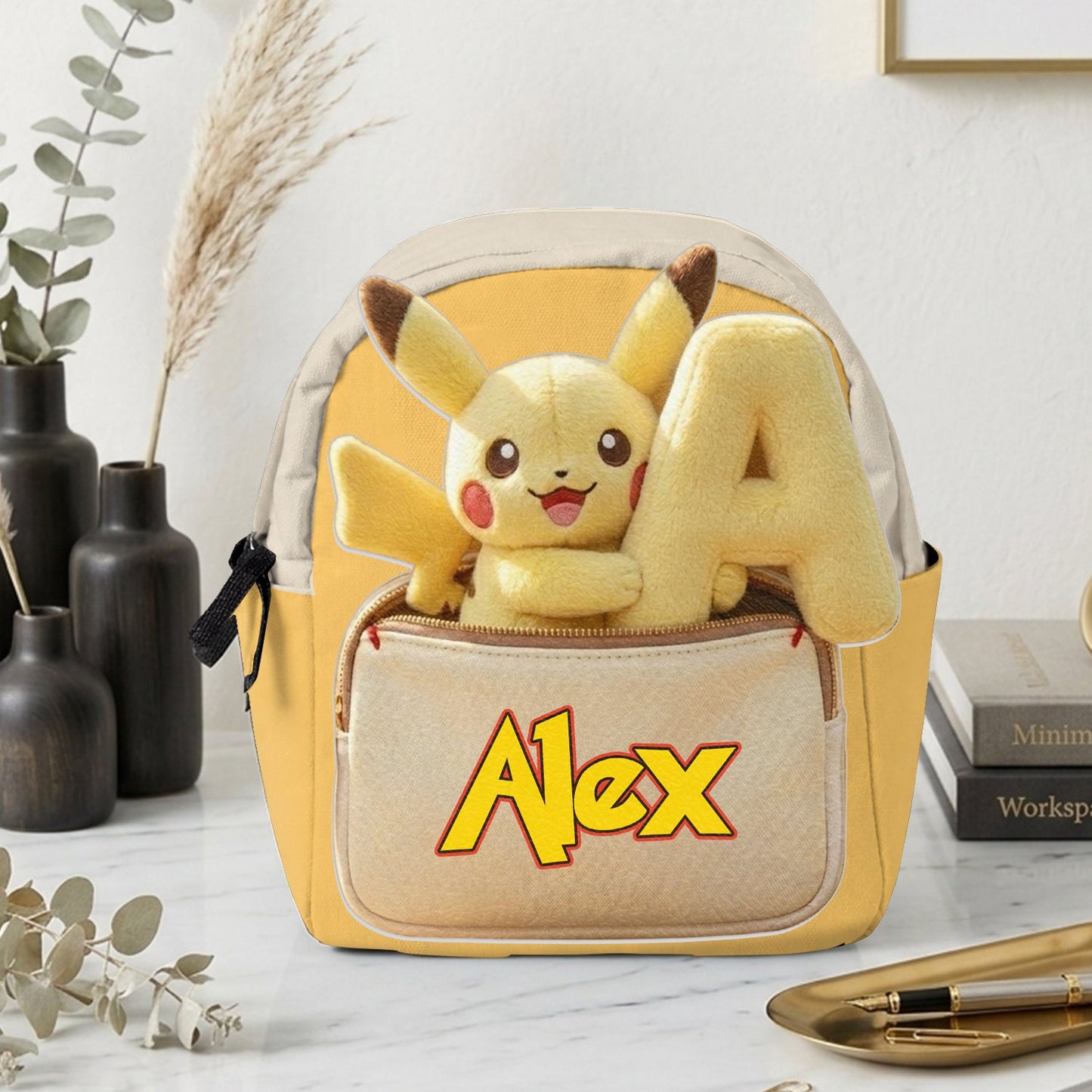 Always Have Your Back - Personalized Monster Trainer Changeable Leather Patch Backpack