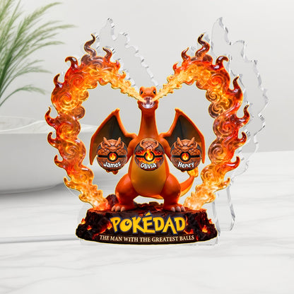 Legendary Pokedad - Personalized Monster Trainer Acrylic LED Night Light