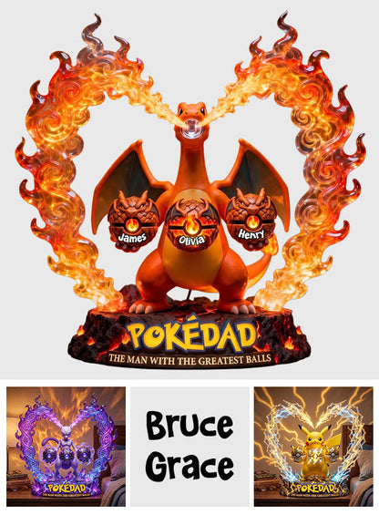 Legendary Pokedad - Personalized Monster Trainer Acrylic LED Night Light