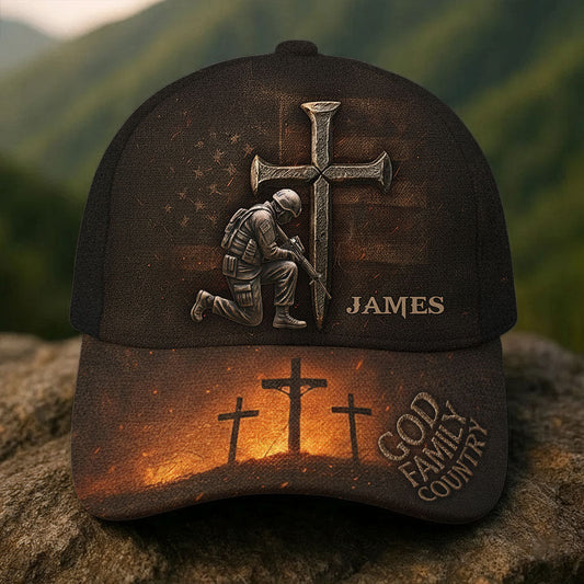 God Family Country - Personalized Veteran Classic Cap