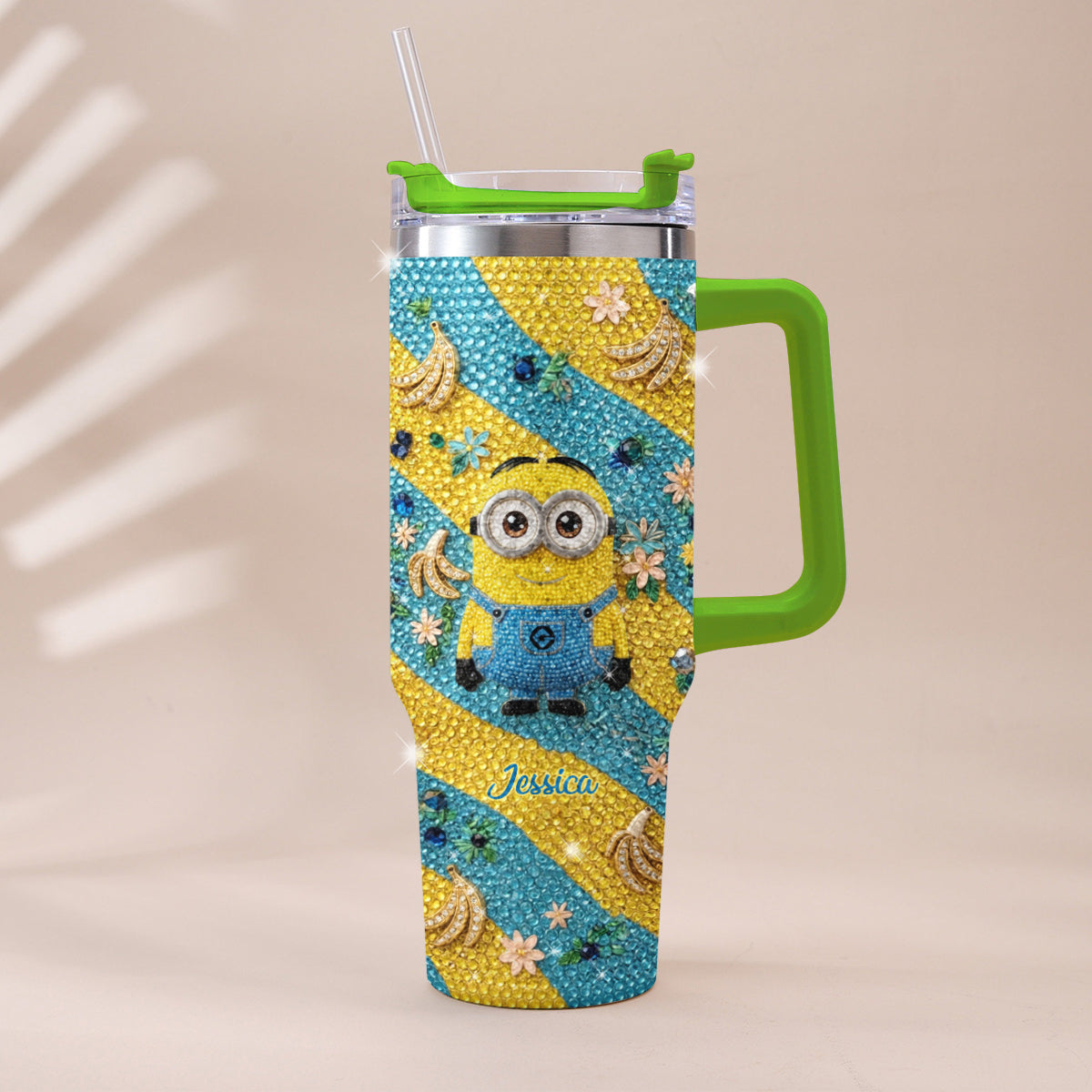 Tulaliloo Ti Amo - Personalized Despicable Me Rhinestone Tumbler With Plush Charm