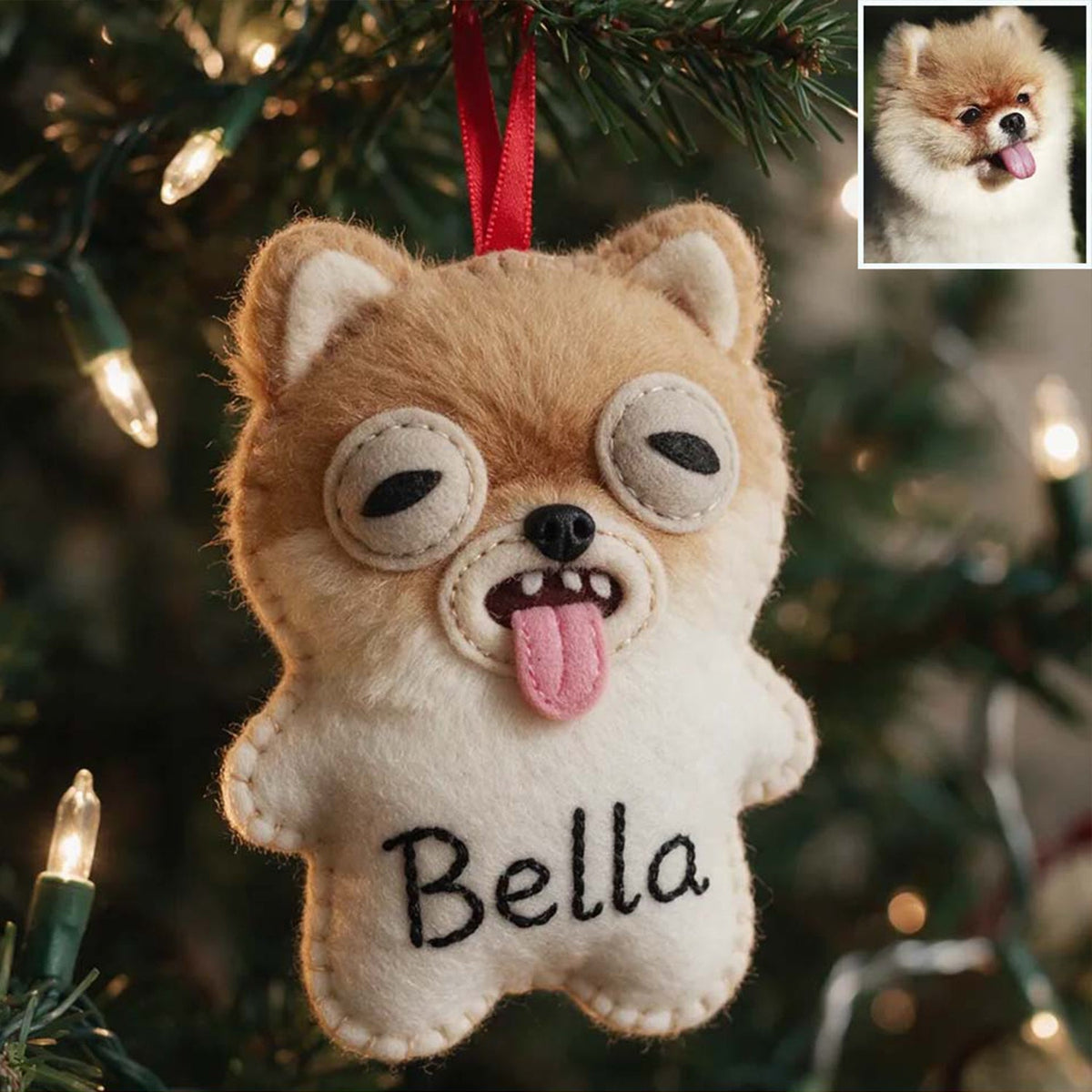 Cute & Fun Monster Pet Ornament - Personalized Dog Plush Ornament