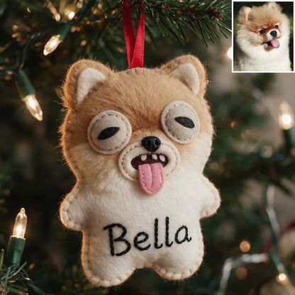 Cute & Fun Monster Pet Ornament - Personalized Dog Plush Ornament