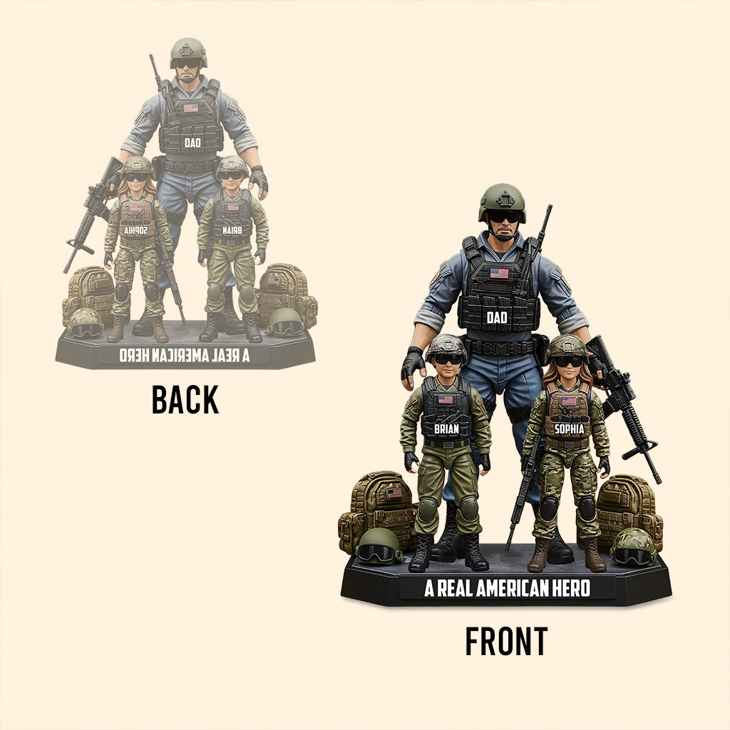 Dad You're My Hero - Personalized Father Custom Shaped Acrylic Plaque