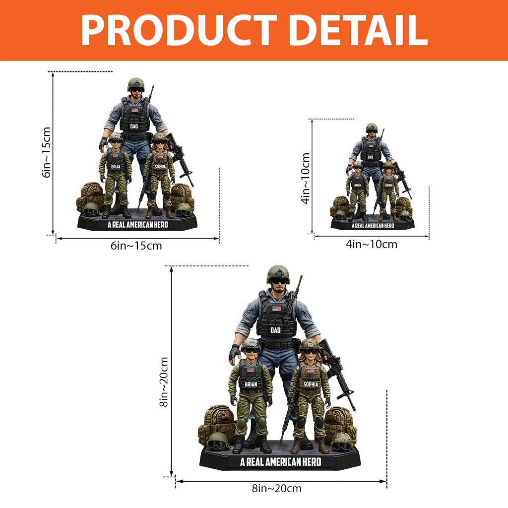 Dad You're My Hero - Personalized Father Custom Shaped Acrylic Plaque