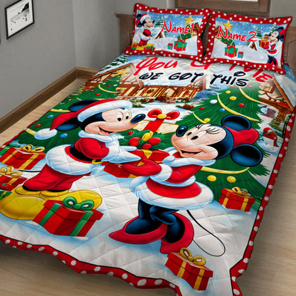 You And Me We Got This - Personalized Mouse Quilt Set