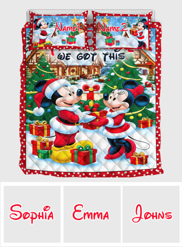 You And Me We Got This - Personalized Mouse Quilt Set