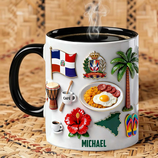 Proud To Be Dominicana - Personalized Expats Accent Mug & Coaster