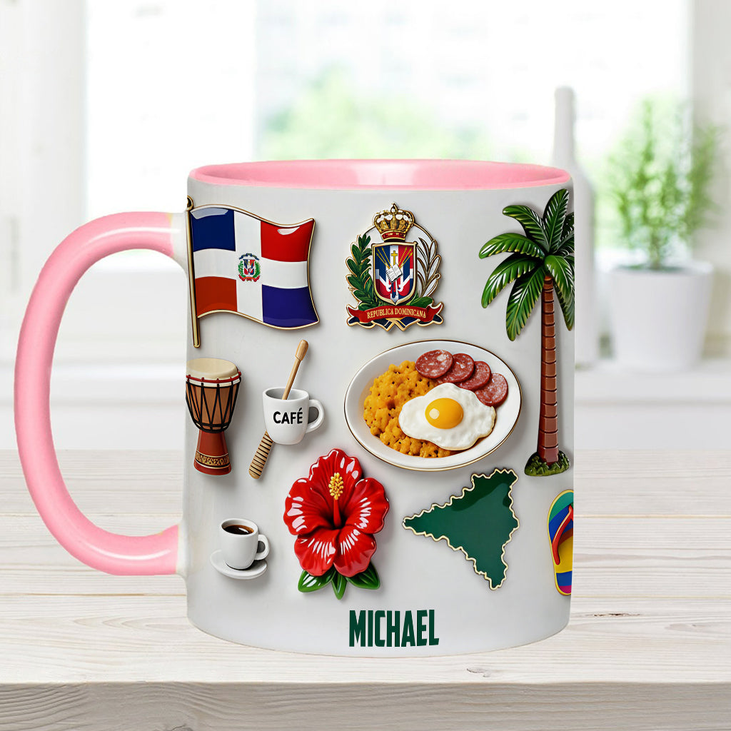 Proud To Be Dominicana - Personalized Expats Accent Mug & Coaster
