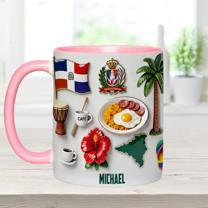 Proud To Be Dominicana - Personalized Expats Accent Mug & Coaster