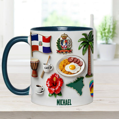 Proud To Be Dominicana - Personalized Expats Accent Mug & Coaster