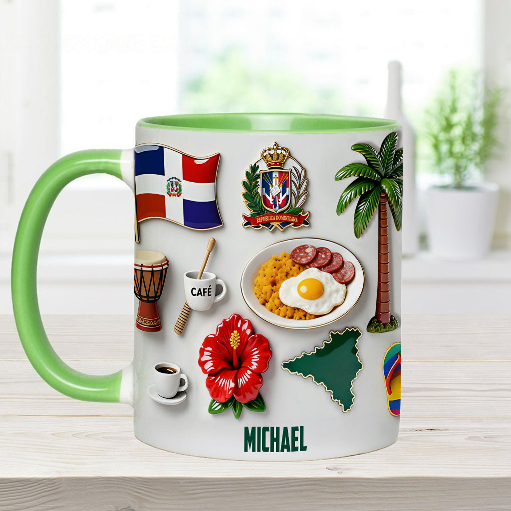 Proud To Be Dominicana - Personalized Expats Accent Mug & Coaster
