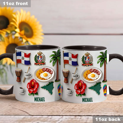 Proud To Be Dominicana - Personalized Expats Accent Mug & Coaster