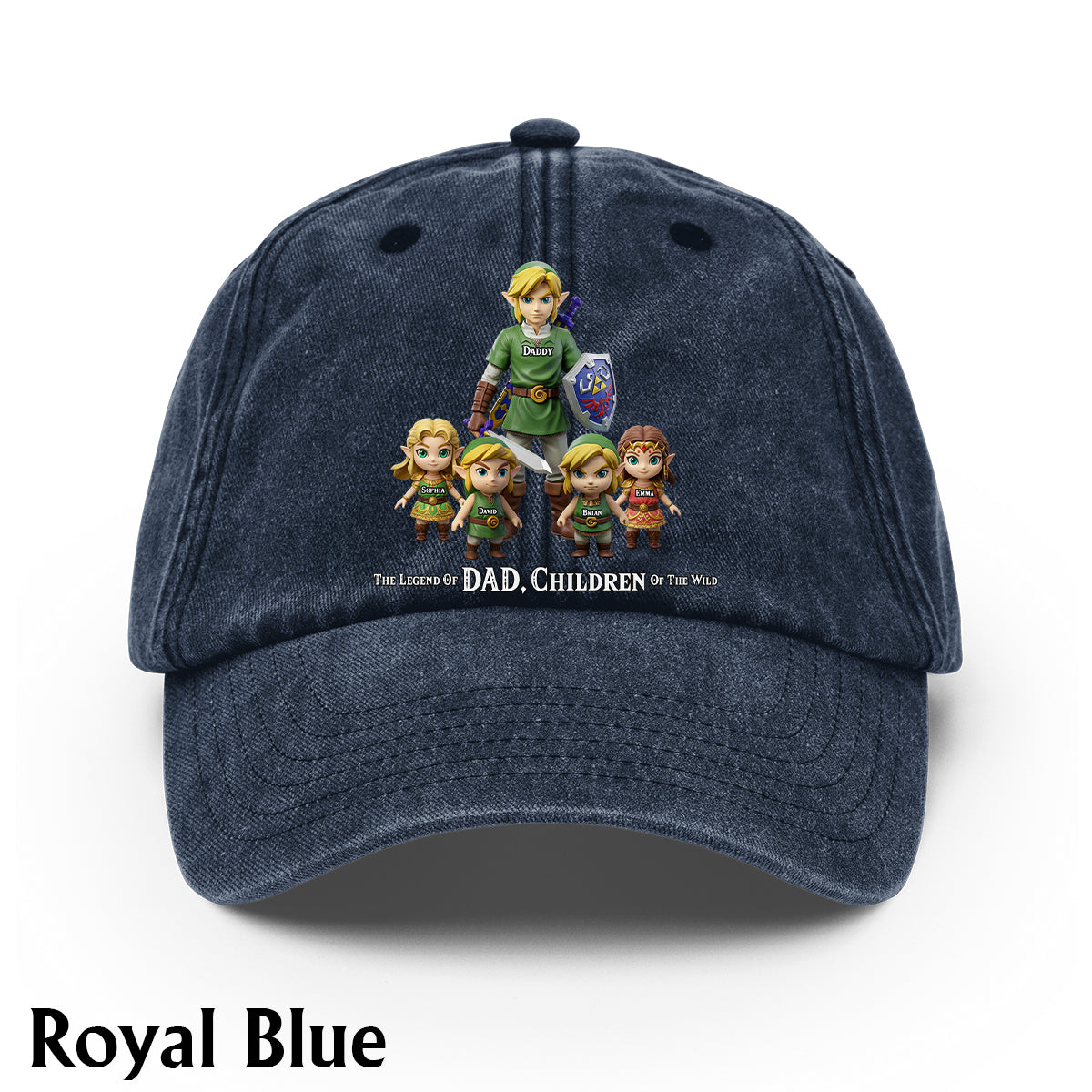 The Legend Of Dad - Personalized The Hero's Legend Washed Denim Cap