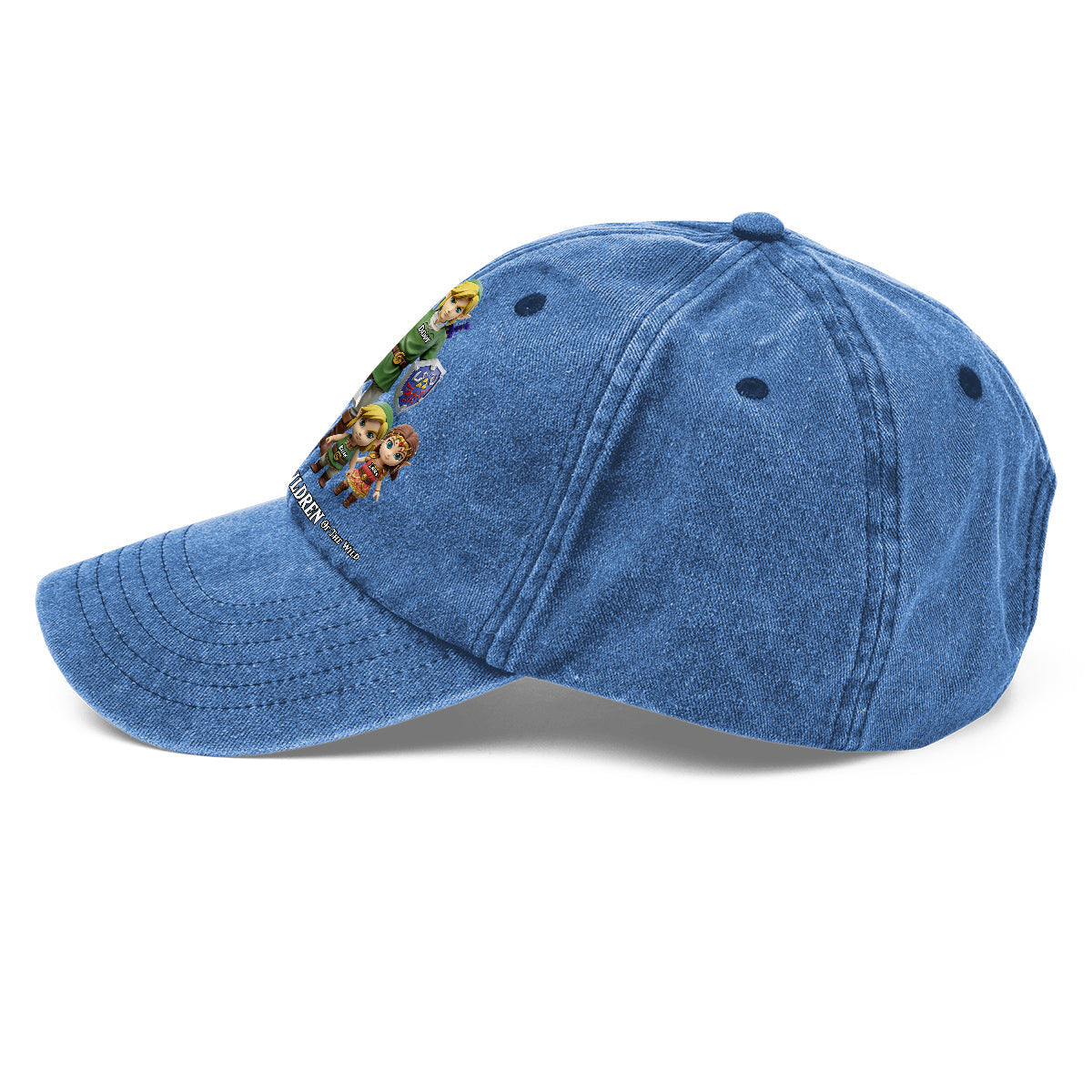 The Legend Of Dad - Personalized The Hero's Legend Washed Denim Cap