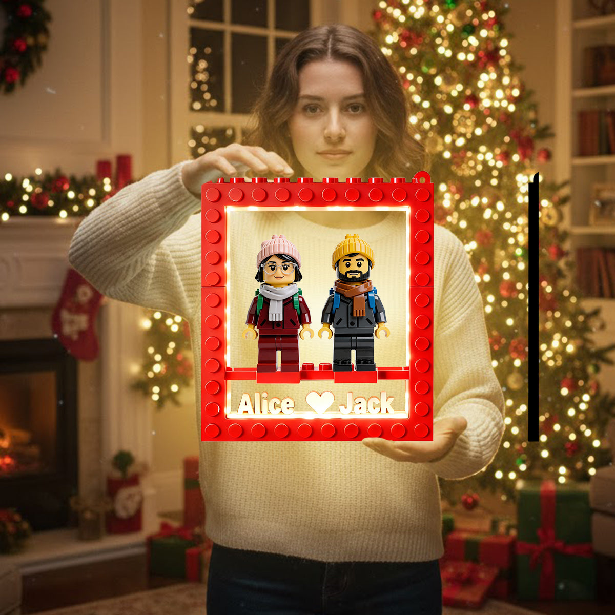 Brick Couple - Personalized Couple LED Light Acrylic Sign