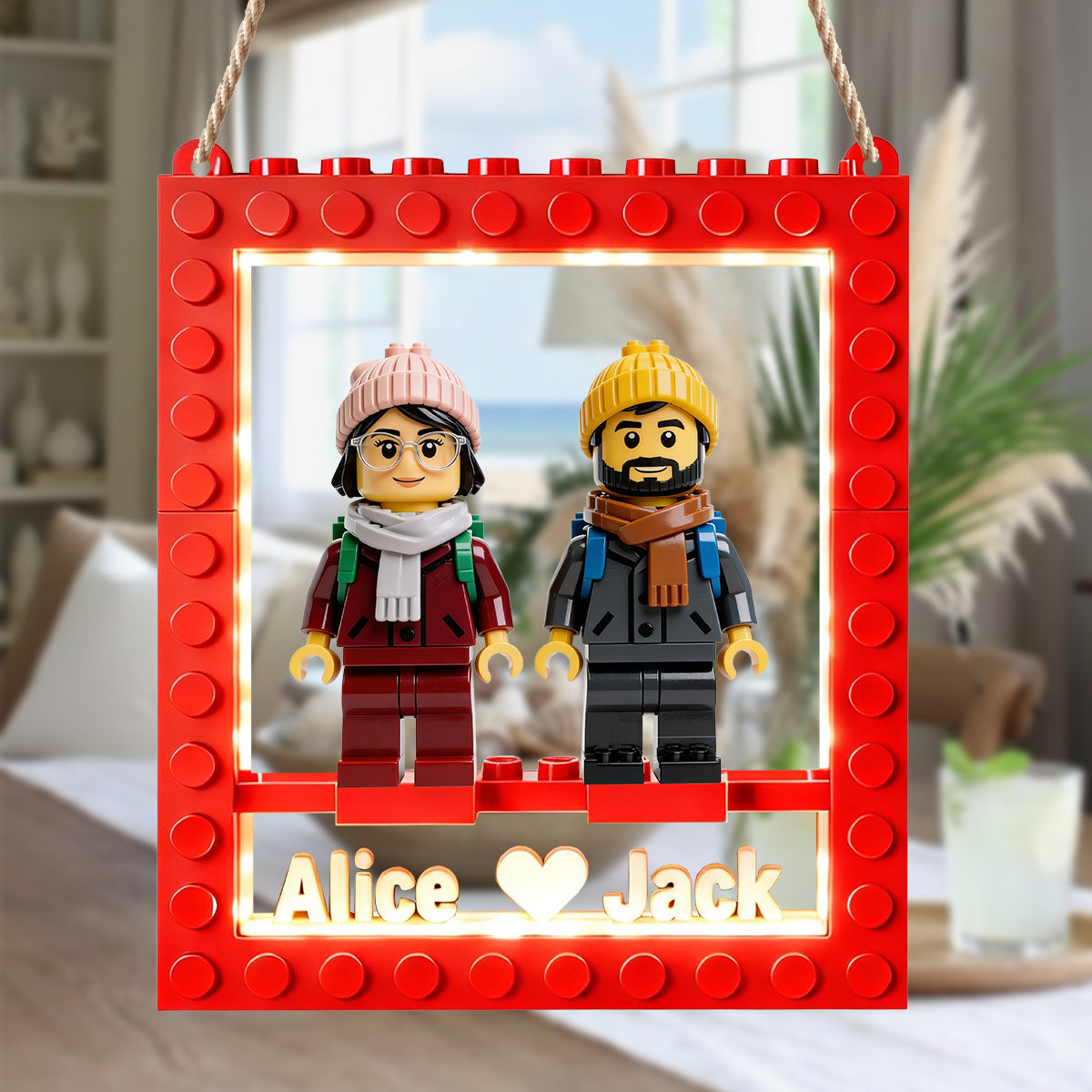 Brick Couple - Personalized Couple LED Light Acrylic Sign