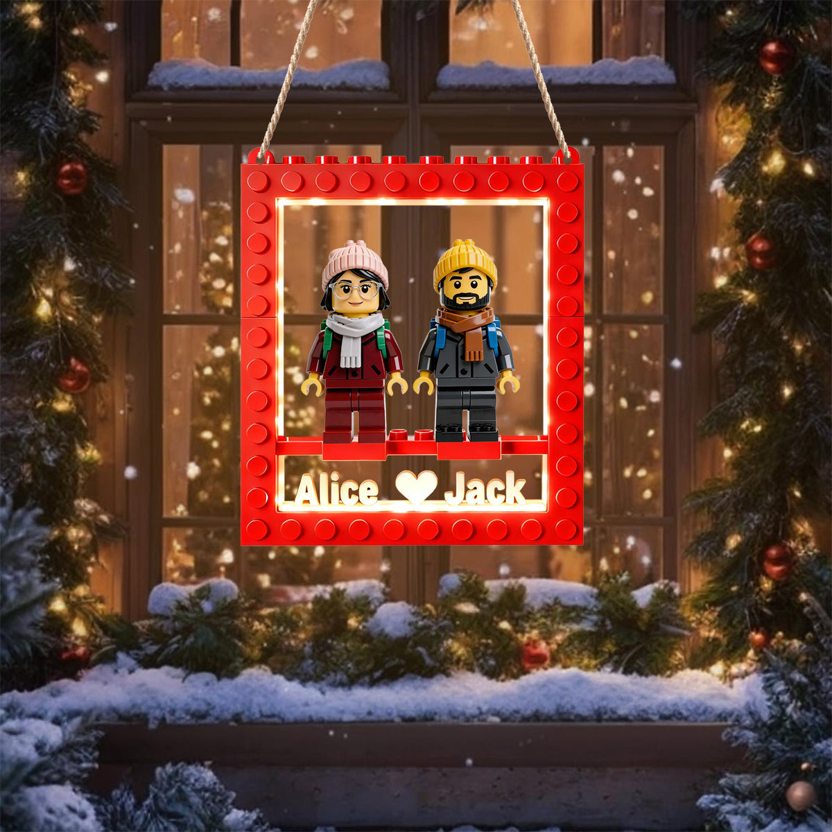 Brick Couple - Personalized Couple LED Light Acrylic Sign