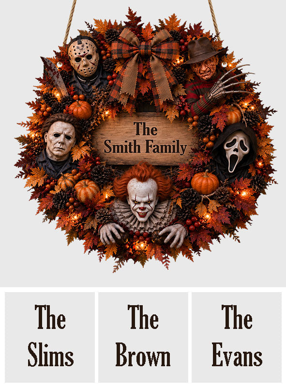 The Most Wonderful Time Of The Year - Personalized Horror Character LED Light Acrylic Sign