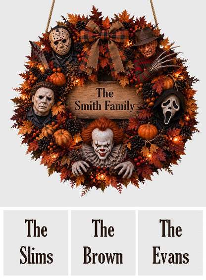 The Most Wonderful Time Of The Year - Personalized Horror Character LED Light Acrylic Sign