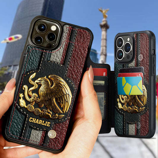 Mexico Pride - Personalized Expats Fully Printed Wallet Phone Case