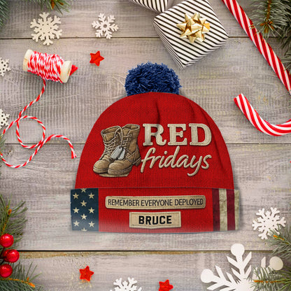 Red Fridays - Personalized Veteran Beanie Hat
