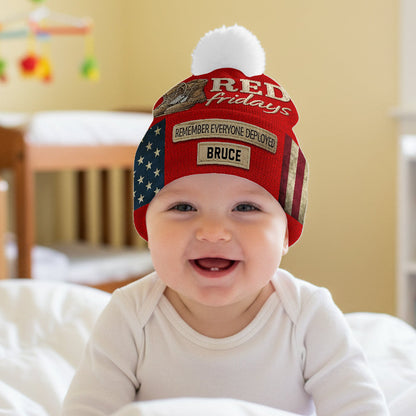 Red Fridays - Personalized Veteran Beanie Hat