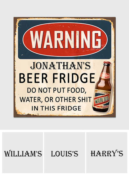 Beer Fridge - Personalized Beer Magnet
