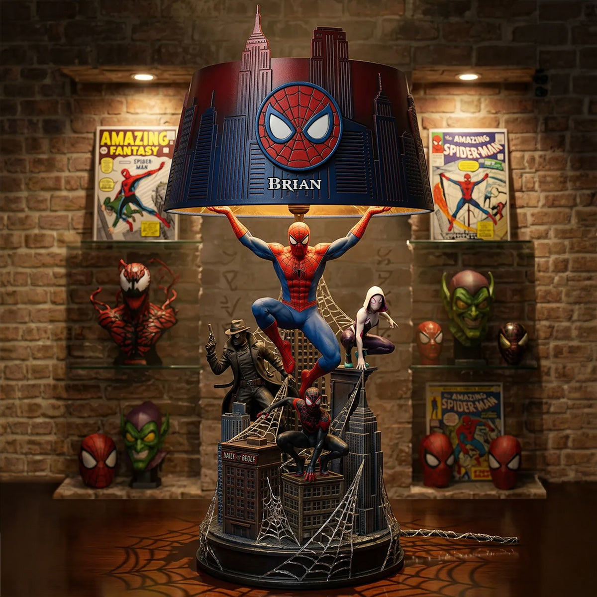 Save The World - Personalized Spider Acrylic LED Night Light