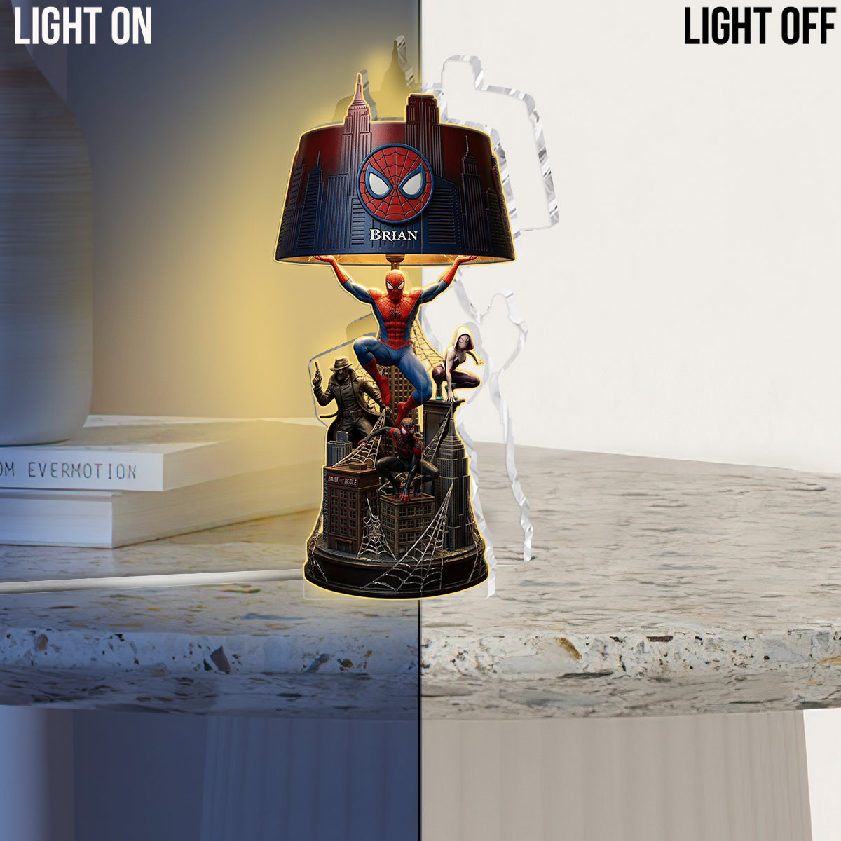 Save The World - Personalized Spider Acrylic LED Night Light