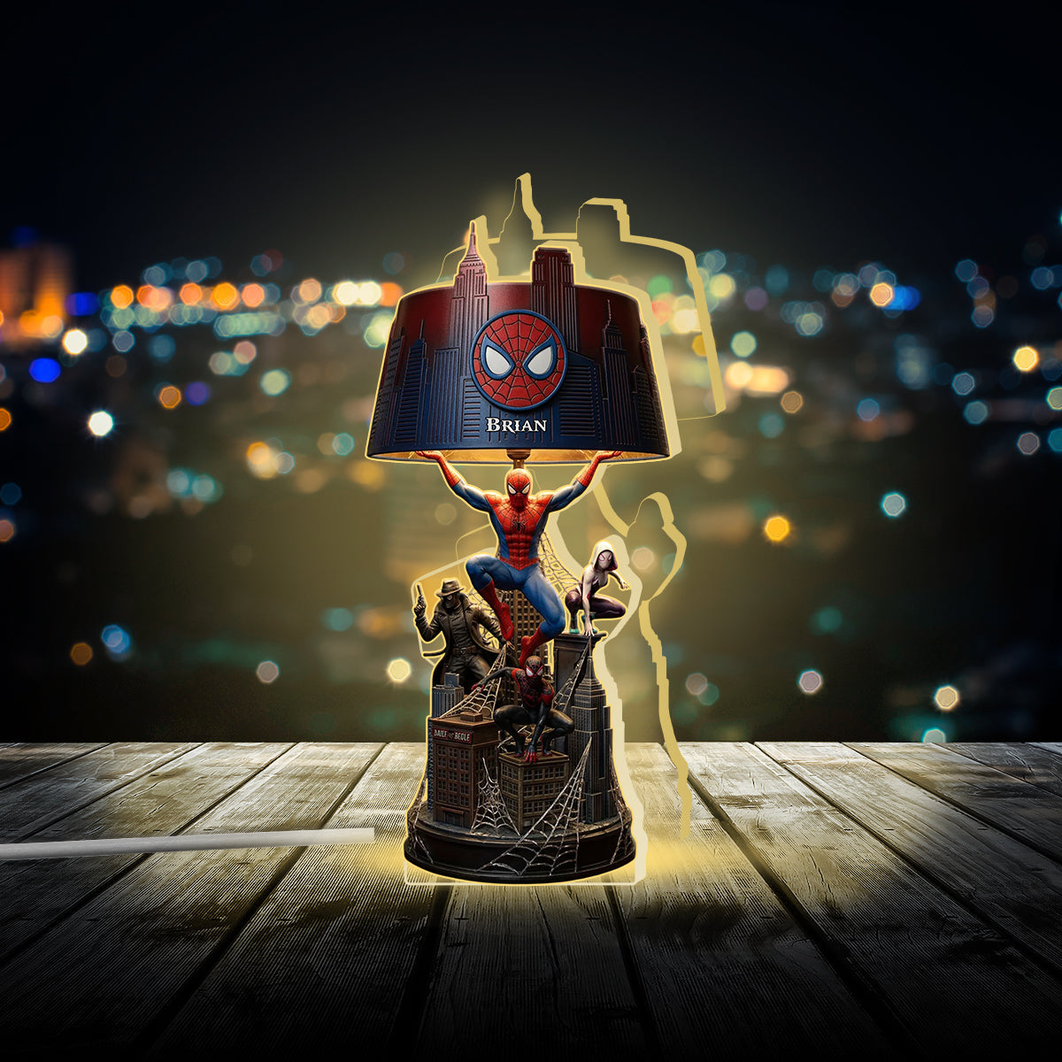 Save The World - Personalized Spider Acrylic LED Night Light
