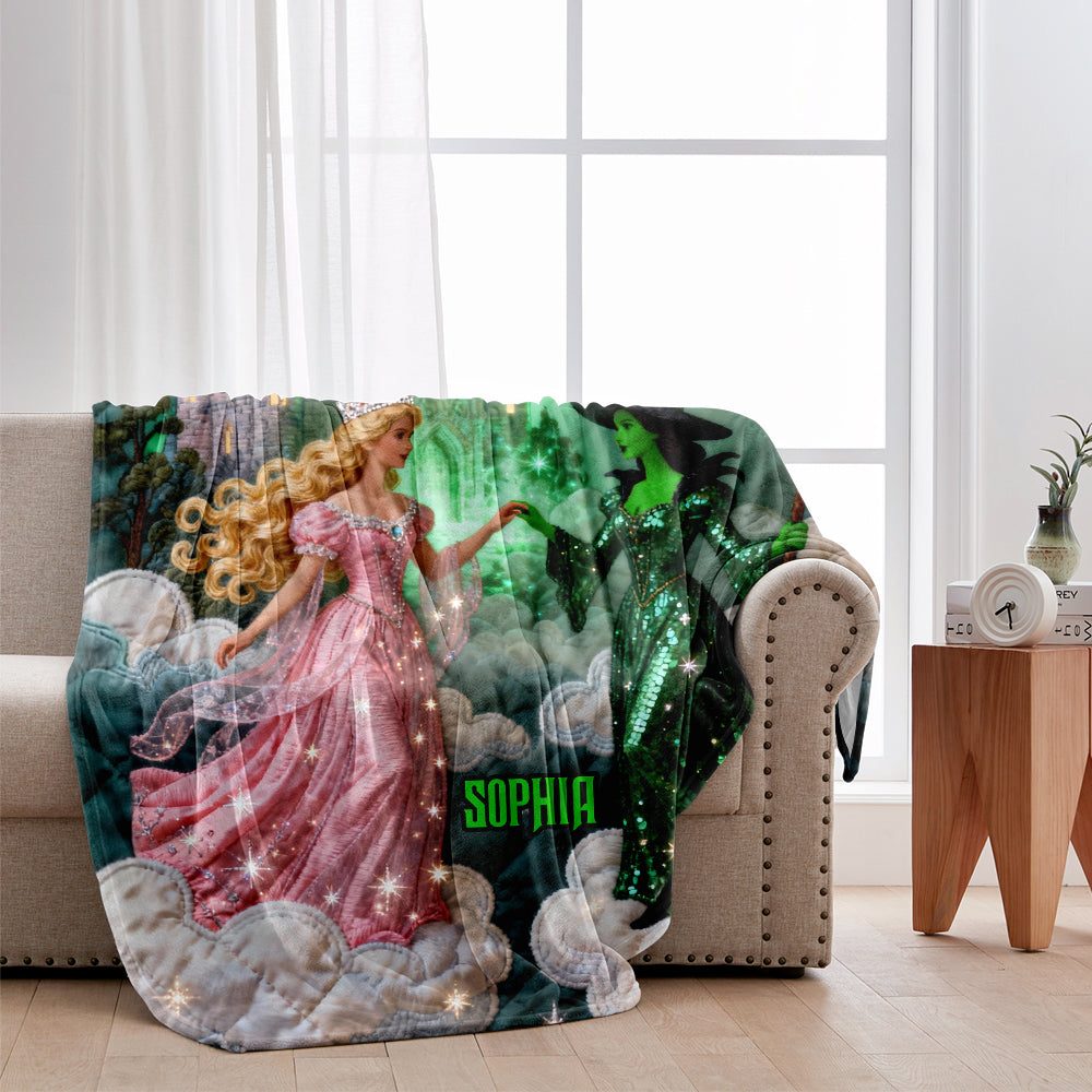 Changed For Good - Personalized Green and Pink Blanket