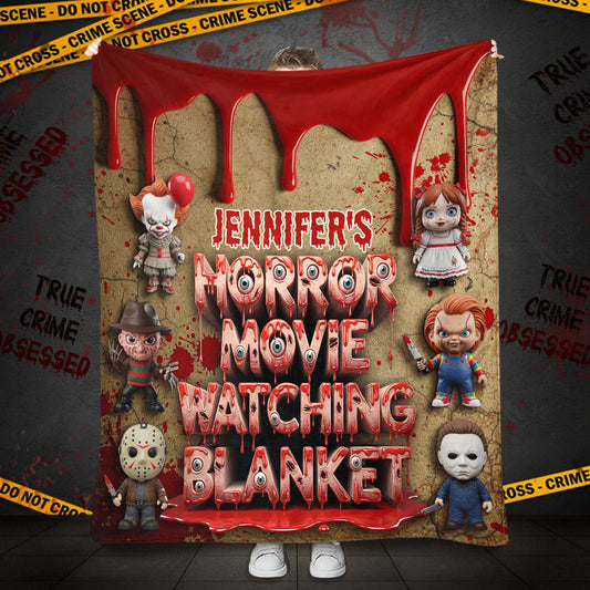 Horror Movie Watching Blanket - Personalized Blanket