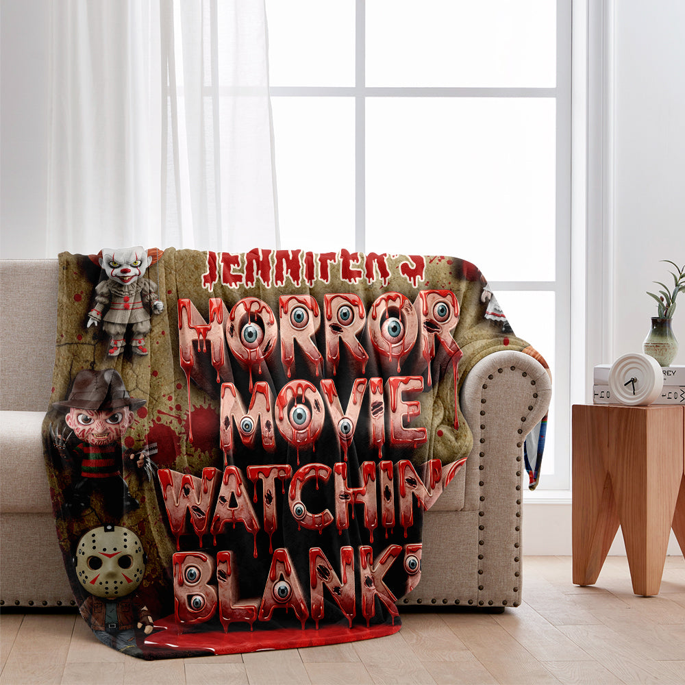 Horror Movie Watching Blanket - Personalized Blanket