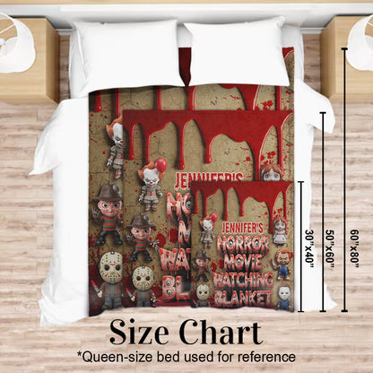 Horror Movie Watching Blanket - Personalized Blanket