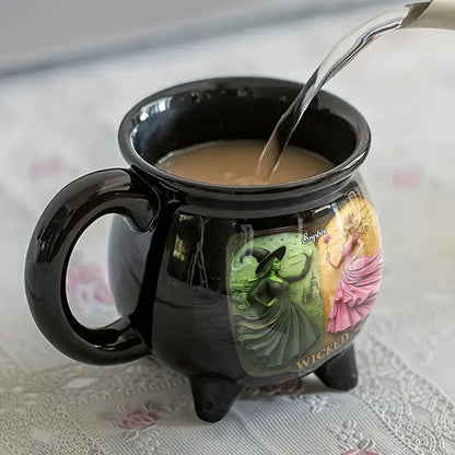 Changed For Good Witch & Princess - Personalized Green and Pink Cauldron Mug