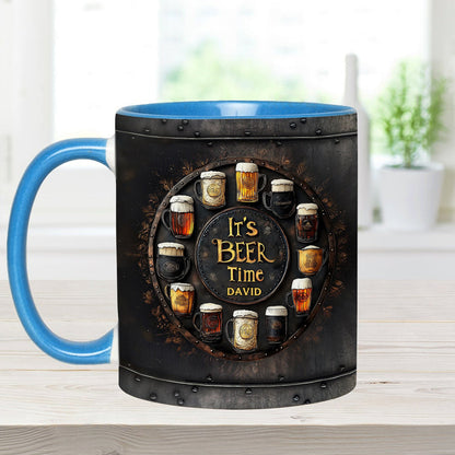 It's Beer Time - Personalized Beer Accent Mug