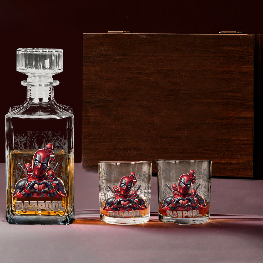 Funny Hero Dad - Personalized The Psychopath Whiskey Decanter Set