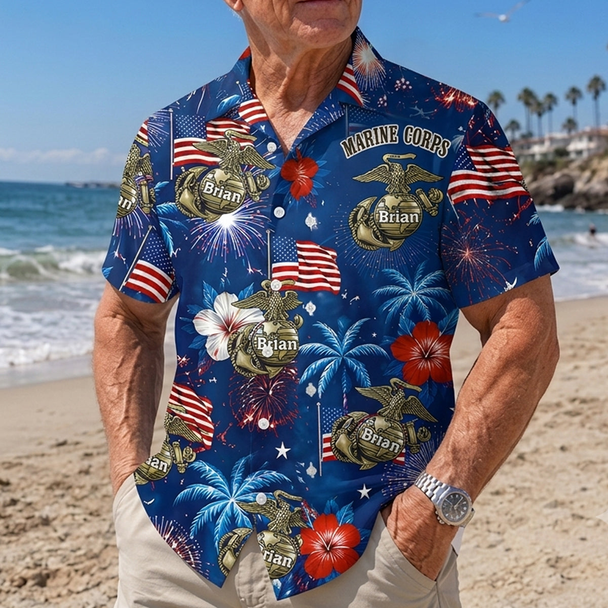 Proud Veteran - Personalized Veteran Hawaiian Shirt