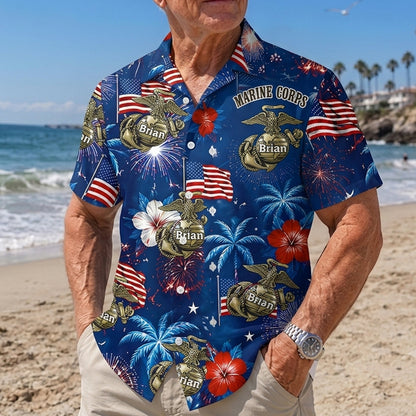 Proud Veteran - Personalized Veteran Hawaiian Shirt