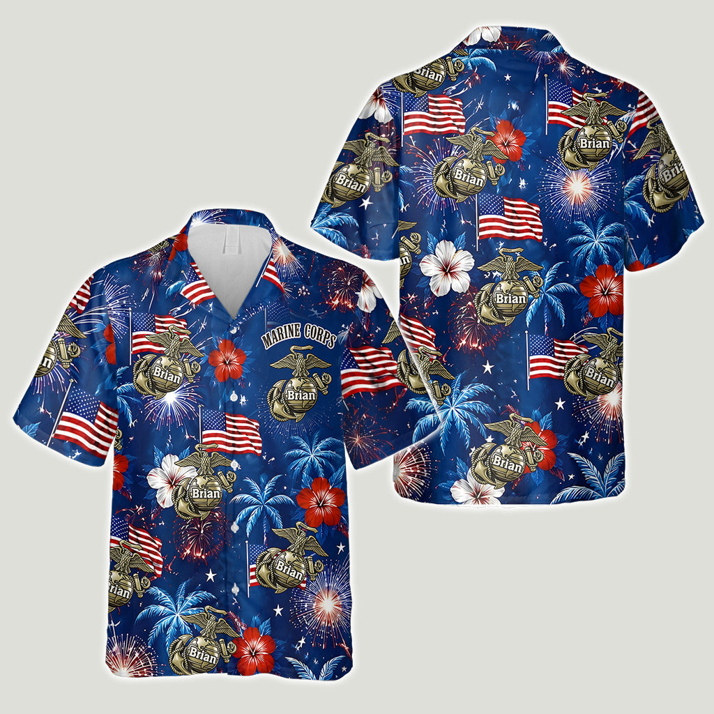 Proud Veteran - Personalized Veteran Hawaiian Shirt