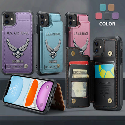 Fly · Fight · Win - Personalized Veteran Wallet Phone Case