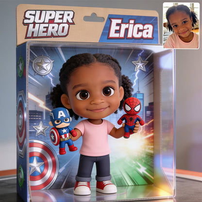 Any Photo, Any Superhero - Personalized Kid Acrylic Display Box