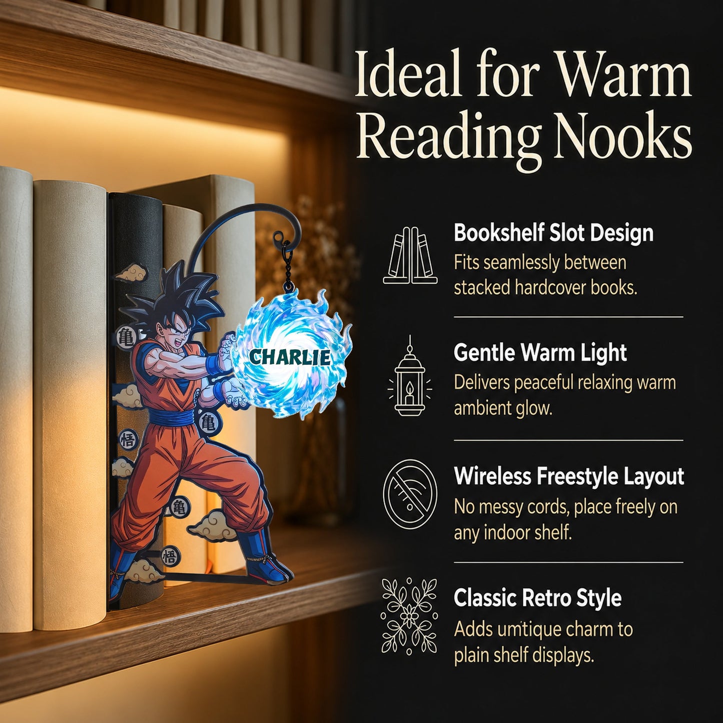 Strong One - Personalized Seven Balls Bookshelf Lamp
