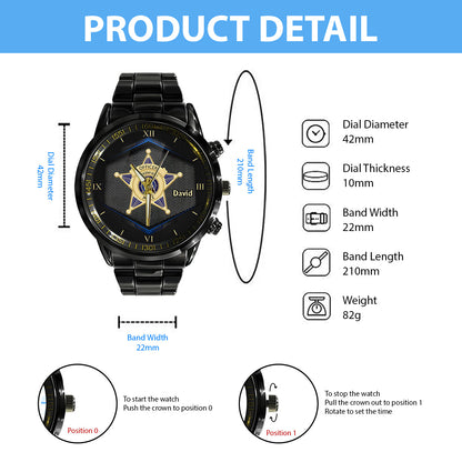 To Serve And Protect - Personalized Police Officer Hand Watch