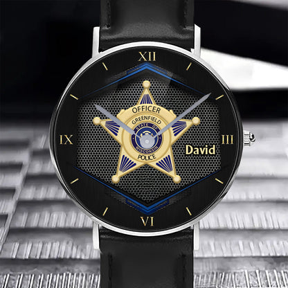 To Serve And Protect - Personalized Police Officer Hand Watch